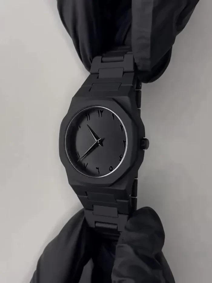 Black Arabic Aura Watch Luxury Premium Box