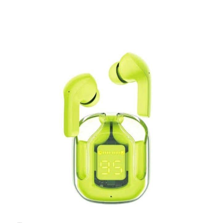 Wireless Bluetooth 5.3 Earbuds - Green - 2 Pcs with Active Noise Cancellation & Super Bass