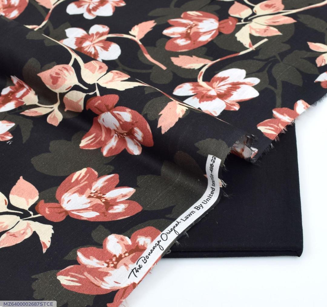 2 Pcs Women's Unstitched Digital Print Suit