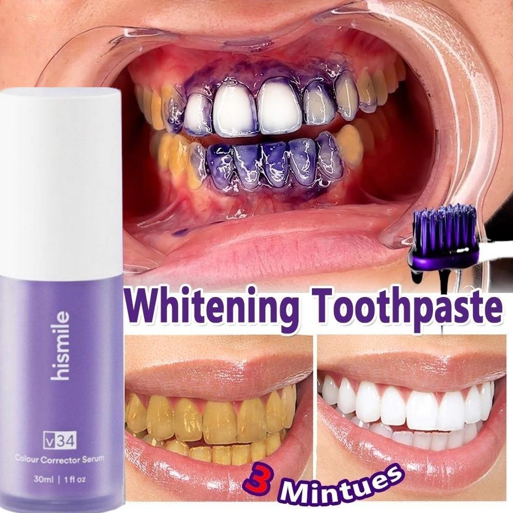 Teeth Whitening V34 Colour Corrector Serum - Purple Toothpaste