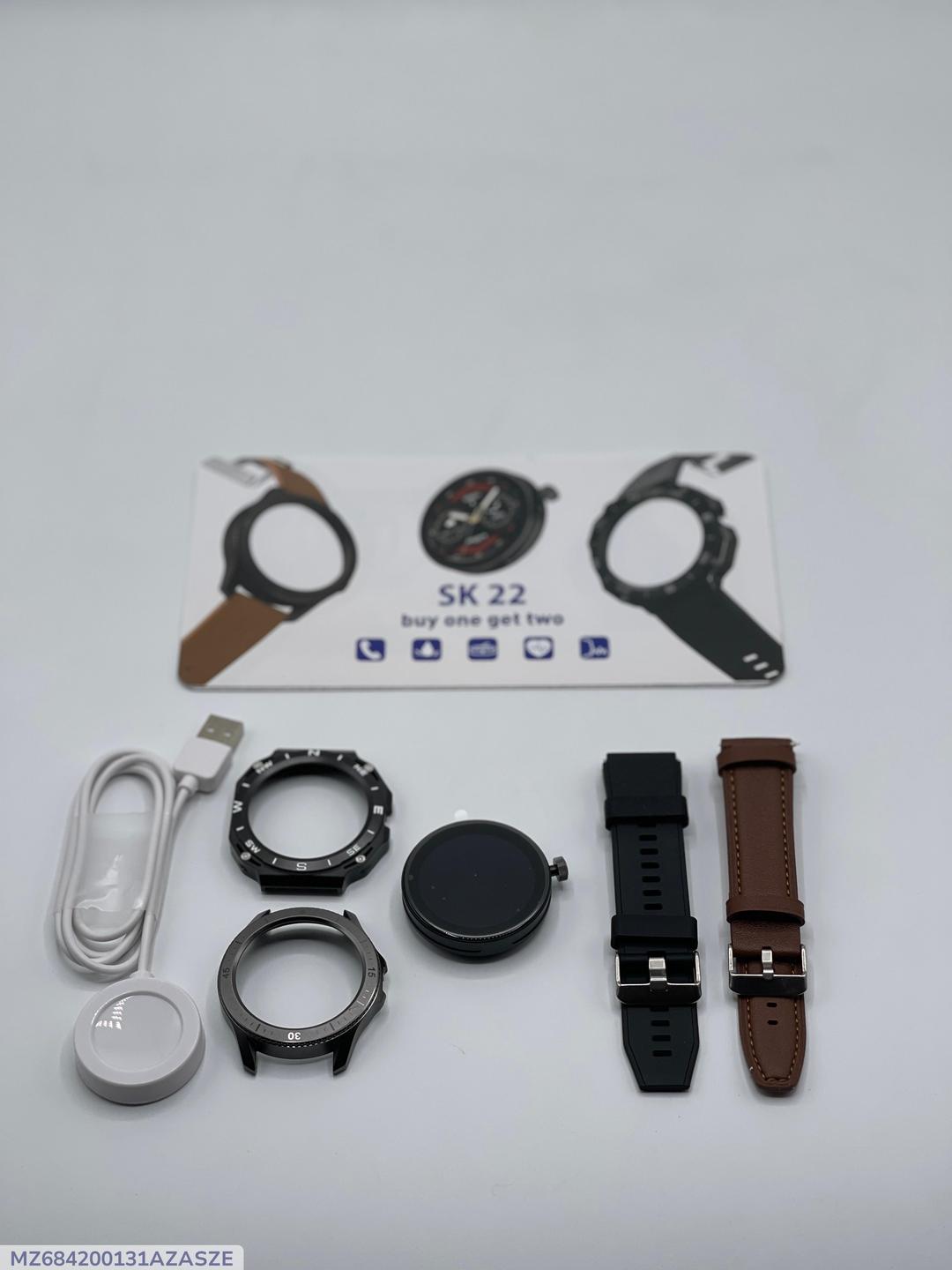 Sk 22 Smart Watch - 2 Strips and 2 Metallic Display Covers