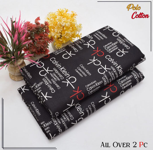 2 Pcs Women's Unstitched Printed Suit