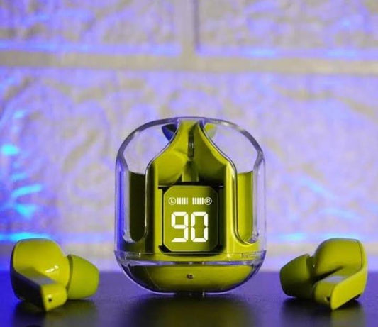 Wireless Bluetooth 5.3 Earbuds - Green - 2 Pcs with Active Noise Cancellation & Super Bass