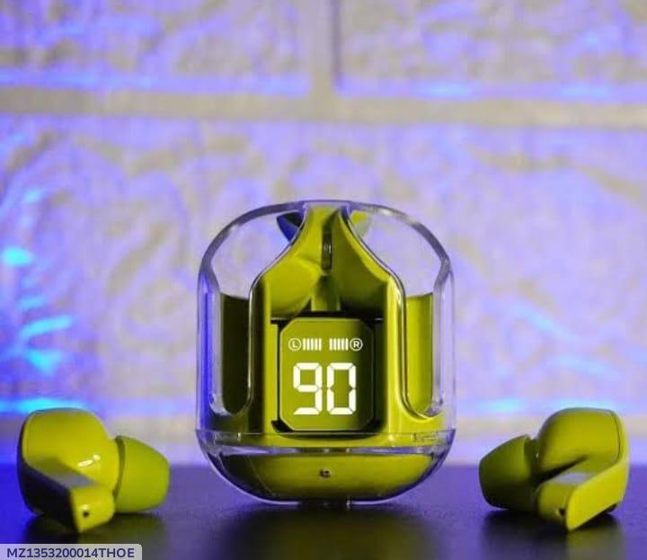 Wireless Bluetooth 5.3 Earbuds - Green - 2 Pcs with Active Noise Cancellation & Super Bass