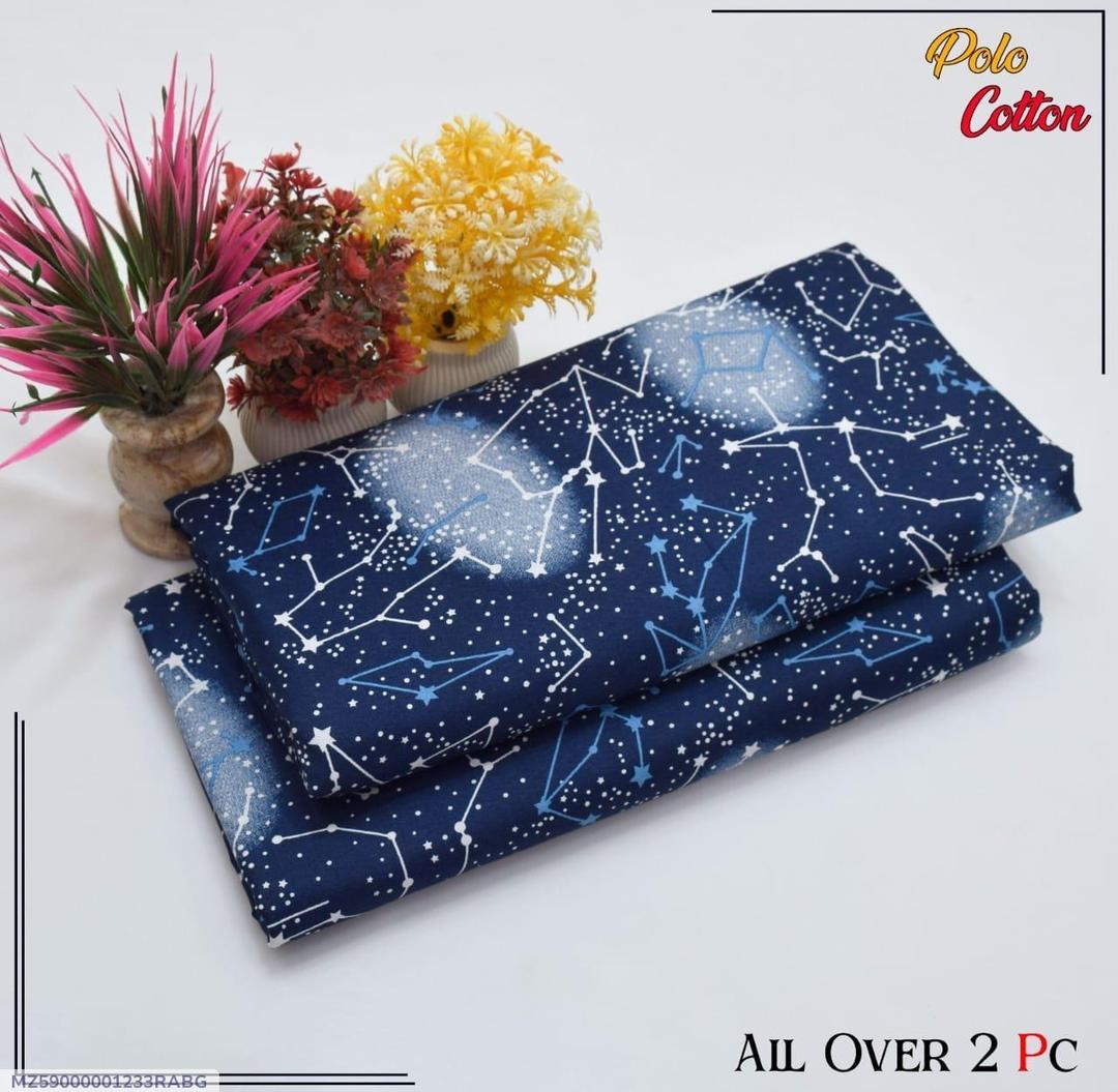 2 Pcs Women's Unstitched Printed Suit